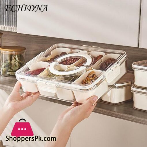 Spice Storage Box Seasoning Box Lid Food Grade Large Capacity Multi compartment Fresh keeping Salt Pepper Storage Kitchen Supplies Seasoning Container