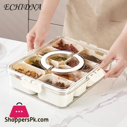 Spice Storage Box Seasoning Box Lid Food Grade Large Capacity Multi compartment Fresh keeping Salt Pepper Storage Kitchen Supplies Seasoning Container