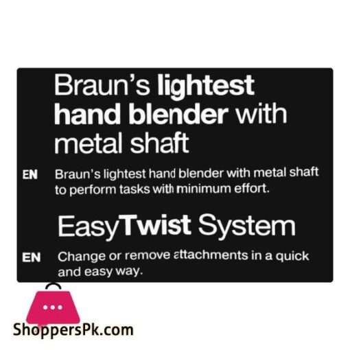 Braun Multiquick 1 2in1 Hand Blender MQ 10201M