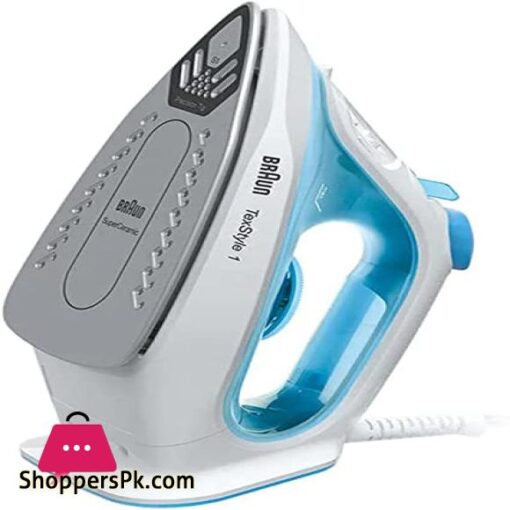 Braun TeXStyle 1 Steam Iron Si 1050 2000 Watts 50 Energy Saving BlueWhite International Warranty