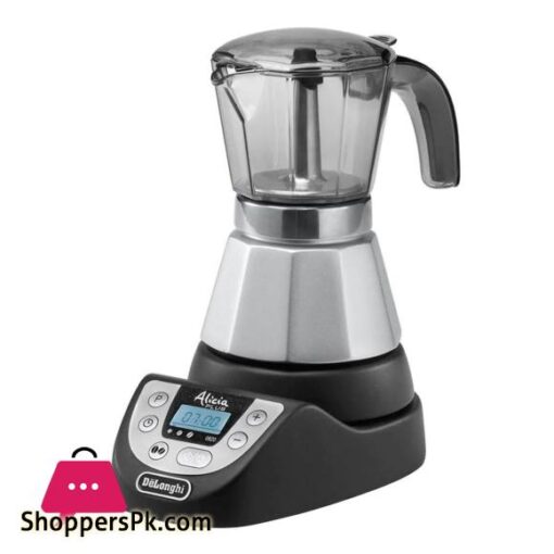 DeLonghi Alicia Plus Electric Moka Coffee Maker BlackSilver EMKP42B