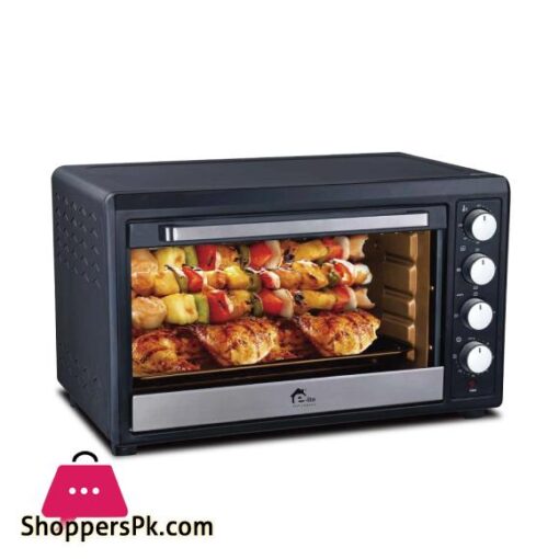 E LITE ETO 653R OVEN TOASTER 65 LTR BLACK 2 YEARS WARRANTY