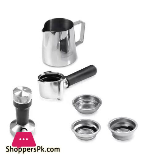 MANUAL ESPRESSO MACHINES NEW Dedica Arte Manual Espresso Coffee Maker with new milk frothing function - Silver Stainless Steel EC885.M