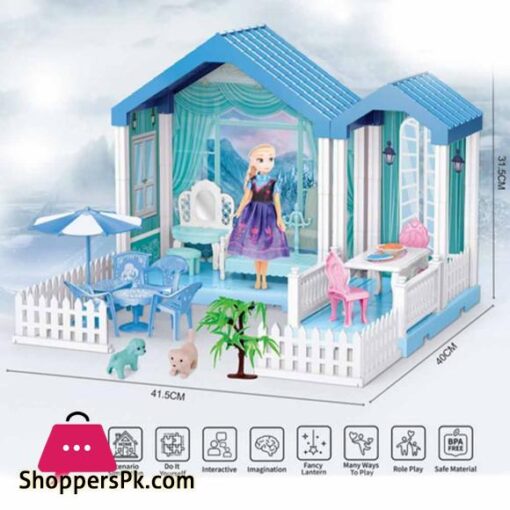 Frozen Blue Color Girl Lovely Villa