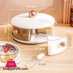 Kitchen Multifunctional Spice Dispenser 360 Rotating Large Capacity Spice Seasoning Box