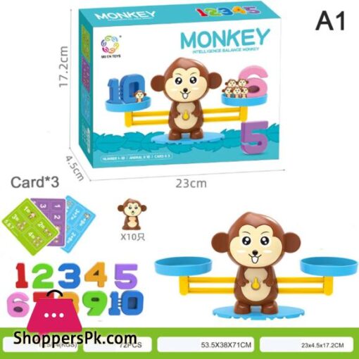 Montessori Math Toy Digital Monkey Balance Scale Number Board Game Kids Toy