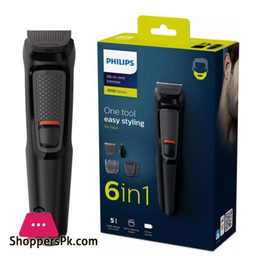 Philips 6 in 1 Face Trimmer Series 3000 MG371015 Multi Groom Black