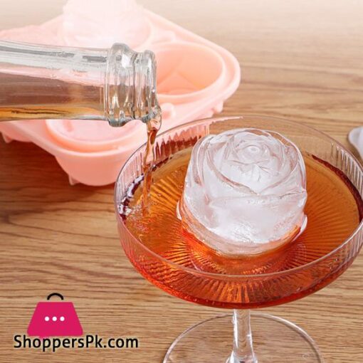 Thanstar Summer Silicone Ice Cube Molds Rose Flower Shape Ice Cream Tray Cocktails Reusable Icemaker Kitchen Accessories