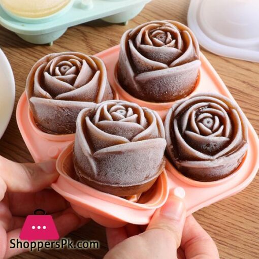 Thanstar Summer Silicone Ice Cube Molds Rose Flower Shape Ice Cream Tray Cocktails Reusable Icemaker Kitchen Accessories