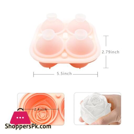 Thanstar Summer Silicone Ice Cube Molds Rose Flower Shape Ice Cream Tray Cocktails Reusable Icemaker Kitchen Accessories