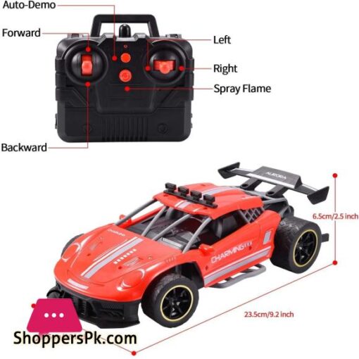 Speed Spray Racing RC Cars 24 Ghz High Speed 114 Remote Control Drift Racing Cars Electric Fast Race Sports Car Racing Electric Vehicles Toy RC Racing Alloy Rechargeable Toy Cars For Kids