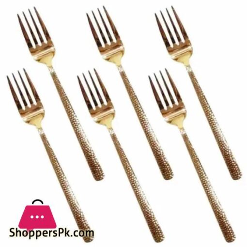 Table Fork Set of 6pcs Gold DY-002