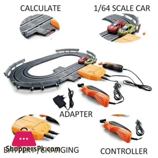 Track Racing Cars With 4High Speed Slot For Kids