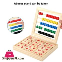 Traditional Wooden Abacus Mathematical Frame Blocks With 50 Beads