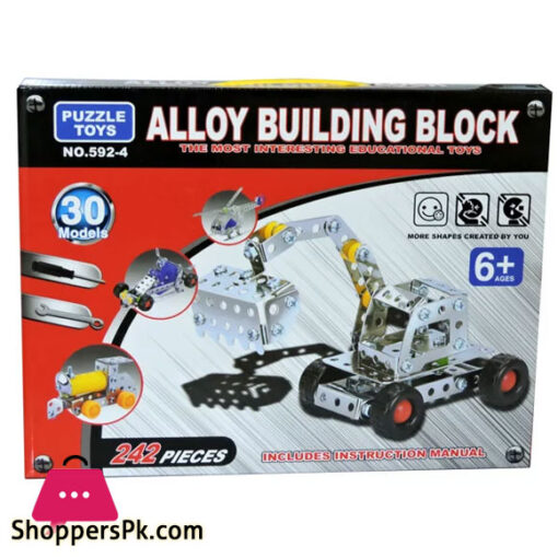 Alloy Building Block 242 Pieces Silver