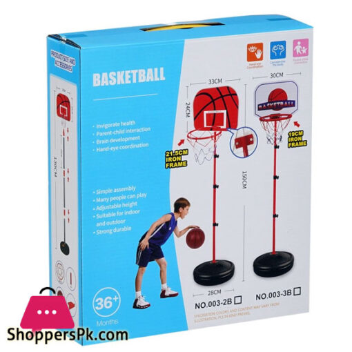 Basketball Set Adjustable Height up to 130 cm and a Ball