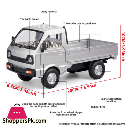 Die Cast Alloy Suzuki Small Truck Model for Boys Simulation Car Toy Shop Decoration Sound and Light