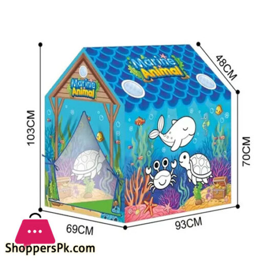 DIY Painting Kids Cartoon Marine Animals Grafitti Tent For Kids