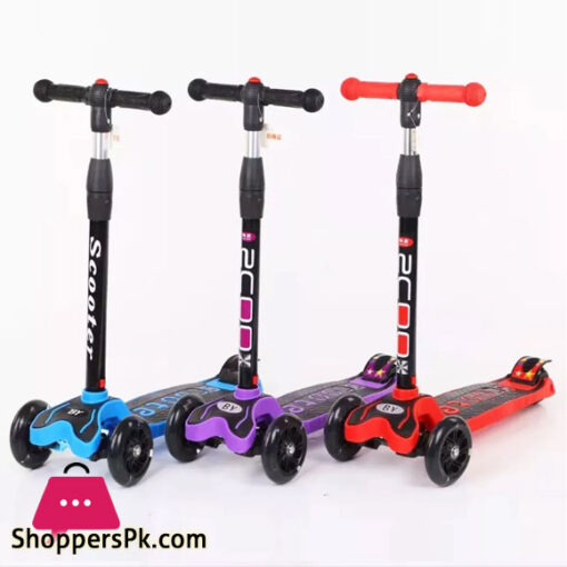 Easy Fold Kids Scooter Children Scooter with Flash Kick Scooter with LED Light for Child