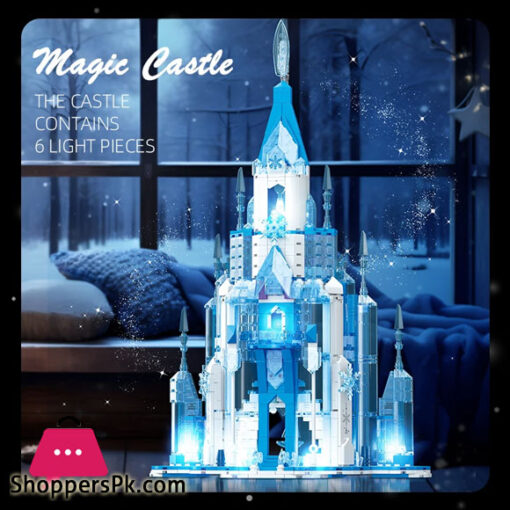 Frozen Castle Ice Snow Castle Building Blocks Fairy Tale Princess Magic Castle Building Model Bricks