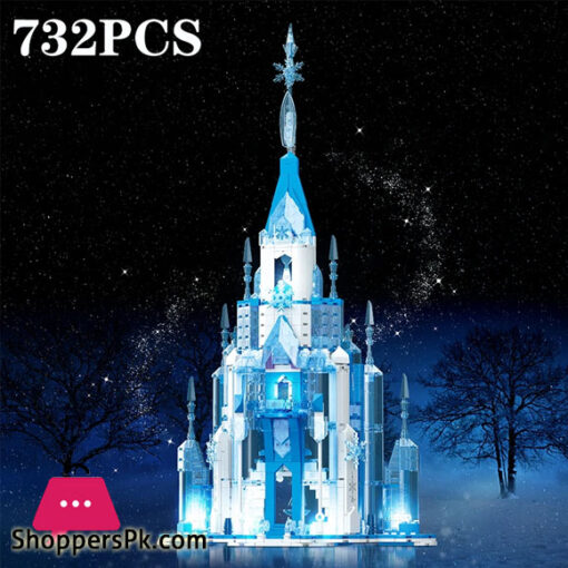 Frozen Castle Ice Snow Castle Building Blocks Fairy Tale Princess Magic Castle Building Model Bricks