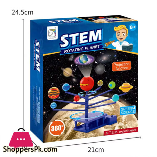 Kids 360 Solar System Rotating Planets Projections Galaxy Astronomy Science Exploration Planetarium Set for School Kids DIY Teaching Aid