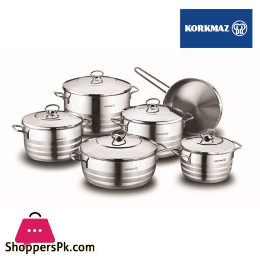 Korkmaz Astra 11 Piece Stainless Steel Cookware Set