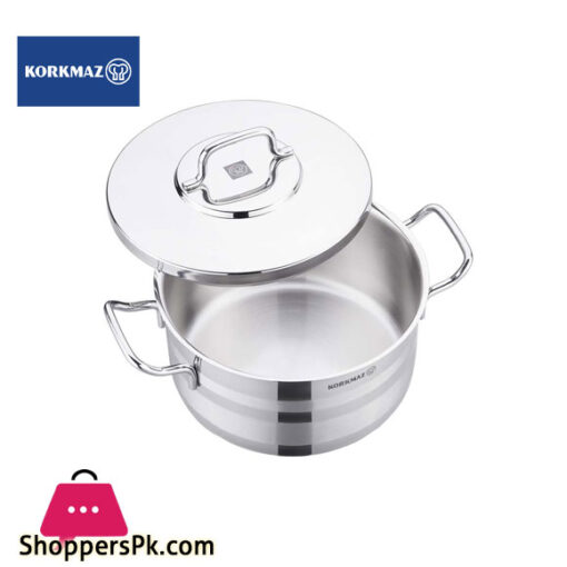 KORKMAZ ASTRA STAINLESS STEEL POT 24 CM A2025 Turkey Made