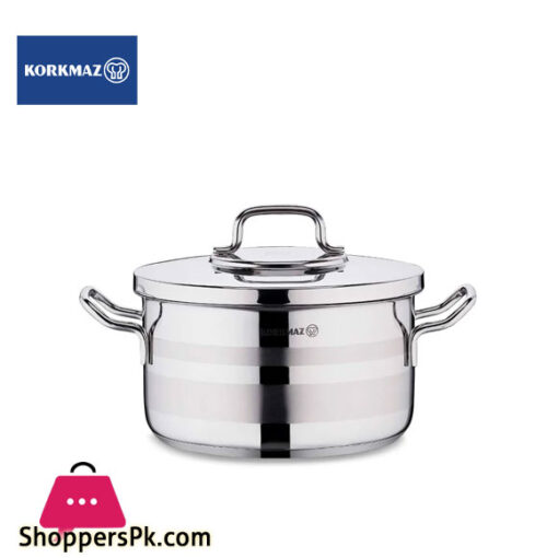 KORKMAZ ASTRA STAINLESS STEEL POT 24 CM A2025 Turkey Made