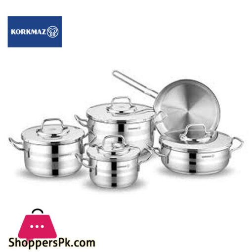 KORKMAZ Astra2 9 pcs Cookware Set A2050 Turkey Made