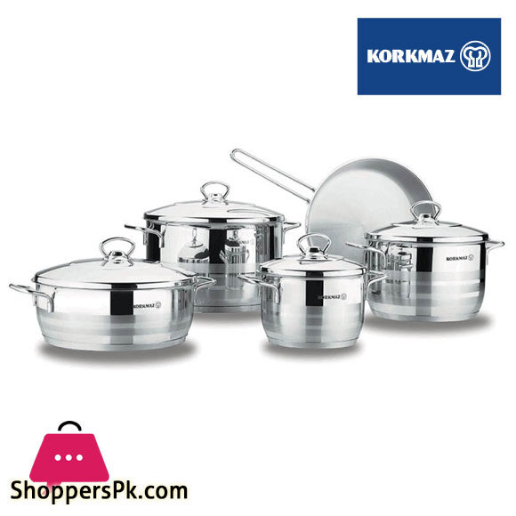 Korkmaz Cookware Set Astra Extra 9 Pcs