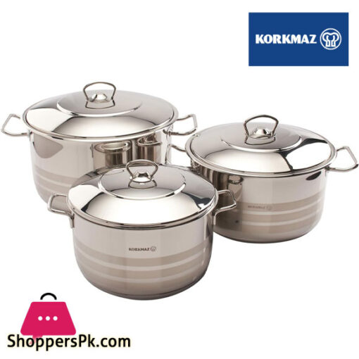 Korkmaz Mega Plus Cookware Set - 6 Pcs