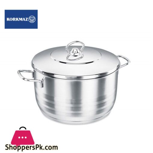 Korkmaz Stainless Steel Pot Astra, 3.7L - A1902 Turkey Made