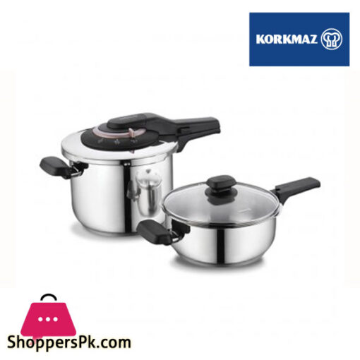 Korkmaz Vita Plus Quattro 4 Piece Pressure Cooker Set