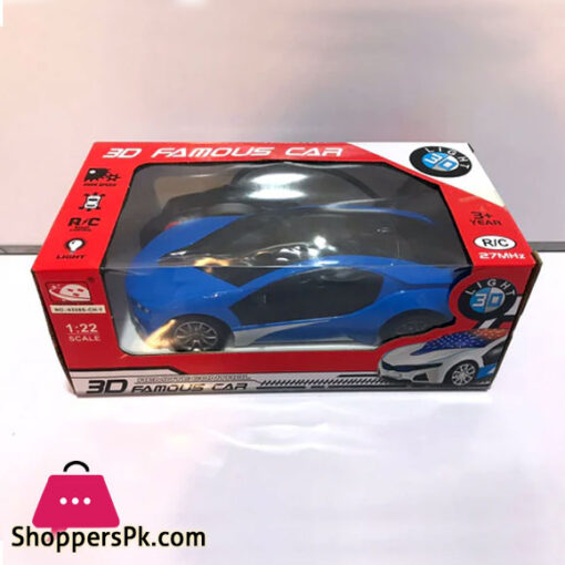 Remote Control Chargeable 3D Famous Car with Flashing Light