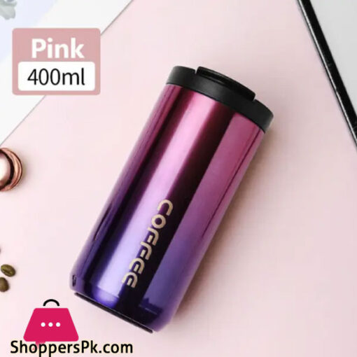 Stainless Steel Vacuum Insulated Thermos Coffee Mug 400ml