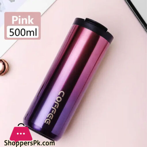 Stainless Steel Vacuum Insulated Thermos Coffee Mug 500ml