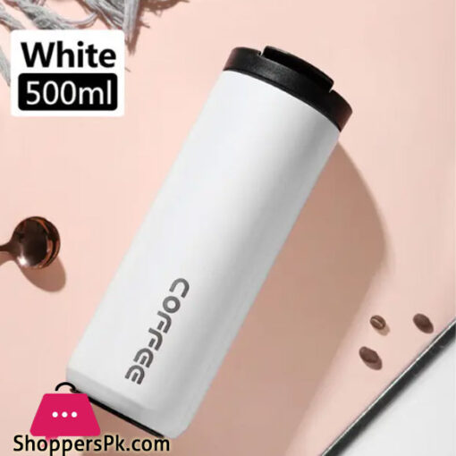 Stainless Steel Vacuum Insulated Thermos Coffee Mug 500ml