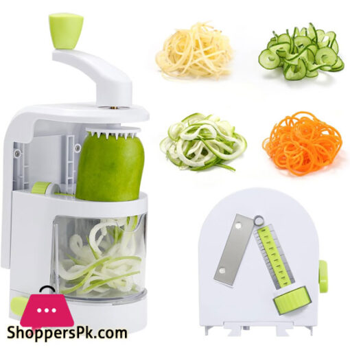 Vegetable Slicer 4 in 1 Rotating Blades Vegetable Cutter Slicer Spiralizer