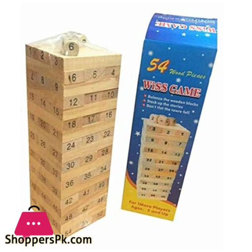 Wooden Stacking Board Games Tumble Tower Building Blocks Set