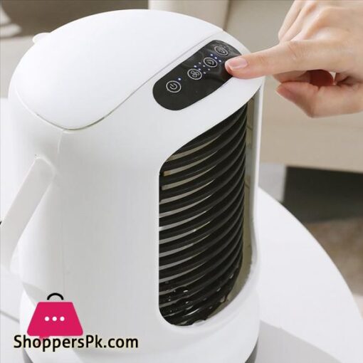 1 Piece Air Conditioner Fan USB Water Mist Fan Personal Air Cooling Fan Desktop Humidification Portable Fan with LED Lights