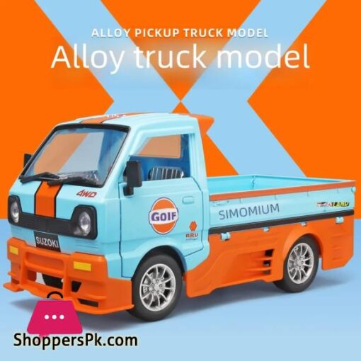 124 Suzuki pickup 4wd diecast alloy model light sound