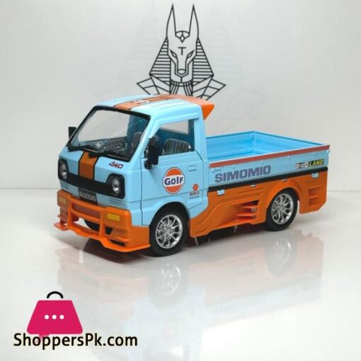 124 Suzuki pickup 4wd diecast alloy model light sound