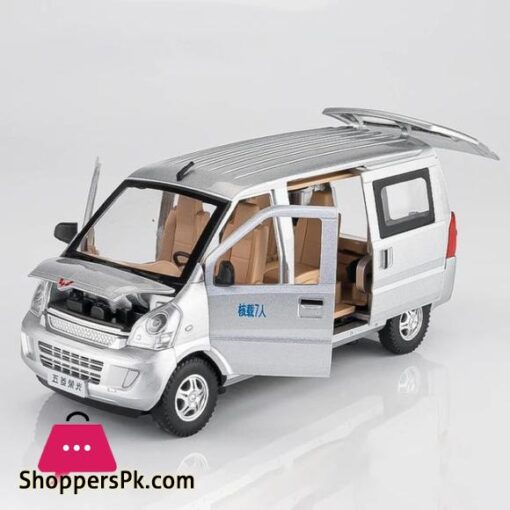 124 WULING Rongguang Van Alloy Car Model Diecast Metal Toy Vehicles Model Sound and Light Simulation Collection