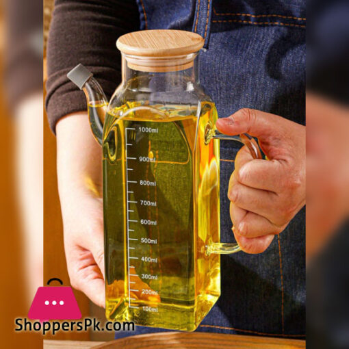 High Quality Glass Oil BottleSoy Sauce Vinegar Dispenser Anti-Leakage Oil Tank With Side Handle