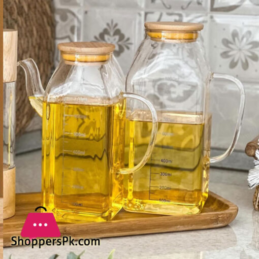 High Quality Glass Oil BottleSoy Sauce Vinegar Dispenser Anti-Leakage Oil Tank With Side Handle