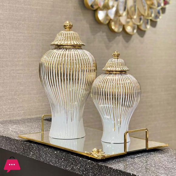 Fancy Ceramic Vase Candy Jar YC-043