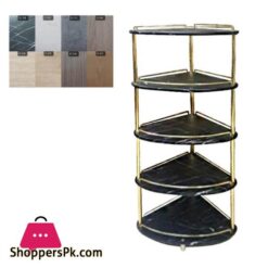 CR5 E018 5 Step Corner Self Rack Black Marble