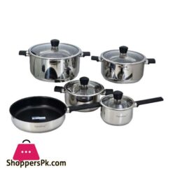 HP73 10Pcs Cook Set Stainless Steel With Lid