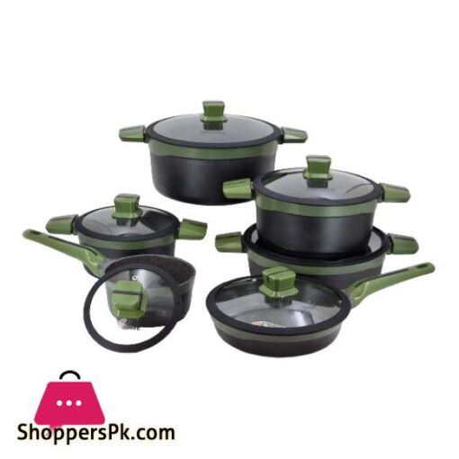 KC67 12 Piece Cook Set Black Green